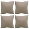 vidaXL Sofa Cushions 4 pcs Taupe 40x40 cm Fabric
