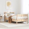 vidaXL Bed Frame without Mattress 75x190 cm Small Single Solid Wood Pine