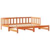 vidaXL Pull-out Day Bed Wax Brown 193.5 x 184 x 66 cm Solid Pine Wood