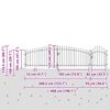 vidaXL Garden Gate Black 125 x 500 cm