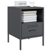 vidaXL Bedside Cabinet Anthracite 36x39x50.5 cm Steel