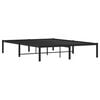 vidaXL Metal Bed Frame without Mattress Black 135x190cm