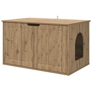 vidaXL Cat House Artisian Oak 85 x 55 x 50.5 cm Engineered Wood