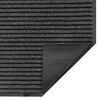 vidaXL Doormat Stripe Black and Grey 90x120 cm
