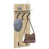 vidaXL Wall-Mounted Coat Rack with Shelf Sonoma oak 90 x 40 x 10 cm