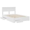 vidaXL Bed Frame with Headboard White 160 x 200 cm Engineered Wood