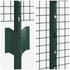 vidaXL Fence with Post Green 1.4 x 10 m Steel and PVC