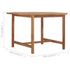vidaXL Garden Table 120x120x75 cm Solid Teak Wood