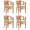 vidaXL 5 Piece Garden Dining Set Solid Wood Teak