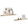 vidaXL Wall Shelf 2 pcs Brown 100 x 9 x 3 cm Engineered Wood