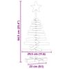 vidaXL Christmas Tree with Stand Brown 60 cm Solid teak wood