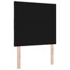 vidaXL Headboard with LED Strip Lights Adjustable Black 100 cm Fabric