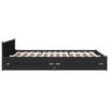 vidaXL Bed Frame with Drawers without Mattress Black 200x200 cm