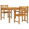 vidaXL Garden Dining Set 3 pcs Brown Solid Acacia wood