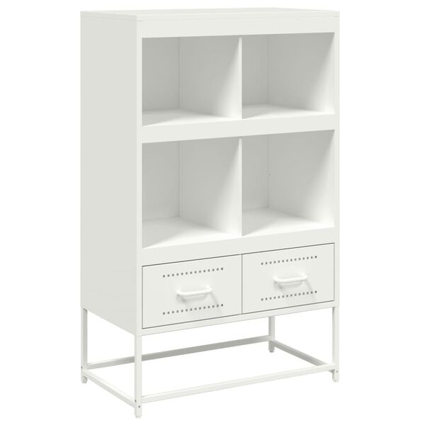 vidaXL Highboard White 68.5x39x111.5 cm Steel