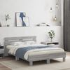 vidaXL Bed Frame with LED without Mattress Grey Sonoma 120x190 cm Small Double
