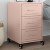 vidaXL Bedside Cabinet Pink 36x39x59 cm Steel