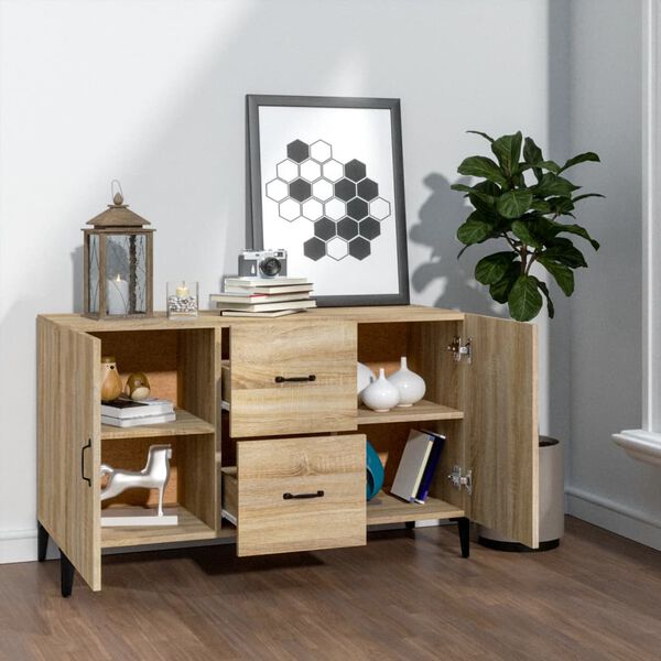 vidaXL Sideboard Sonoma Oak 100x36x60 cm Engineered Wood