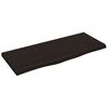 vidaXL Bathroom Countertop Dark Brown 100x40x(2-4) cm Treated Solid Wood