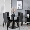 Venture Home Dining Chairs 2 pcs Slim Leather-look Black