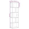 vidaXL Book Cabinet Grey Sonoma 45x24x160 cm Engineered Wood
