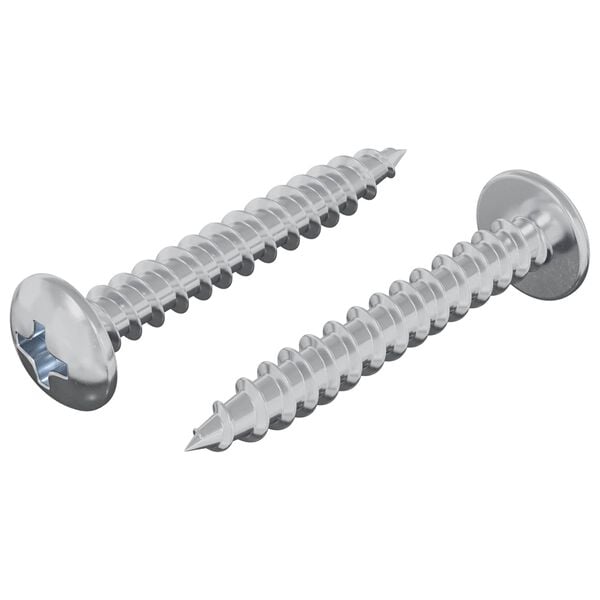 vidaXL Wood Screw 2 pcs Silver &Oslash; 8.6 x 31 mm Iron