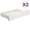 vidaXL Bed Frame without Mattress White Solid Pine Wood 160x200 cm