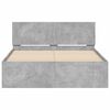 vidaXL Bed Frame with Headboard and LED Concrete Grey 120x190 cm Small Double