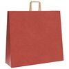vidaXL Paper Bags 250 pcs with Handles Red 54x15x49 cm
