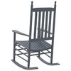 vidaXL Rocking Chairs with Curved Seats 2 pcs Grey Solid Wood Poplar
