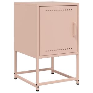 vidaXL Bedside Cabinet Pink 36x39x60.5 cm Steel