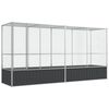 vidaXL Aviary with Extension Silver 418,5x107x212 cm Steel
