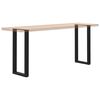 vidaXL Console Table Legs U-Shaped 2 pcs Black 38x(72-73) cm Steel