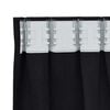 vidaXL Blackout Curtains with Rings 2 pcs Black 140 x 140 cm Polyester