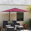 vidaXL Garden Parasol Bordeaux Red 248.5 x 247.5 x 160 cm