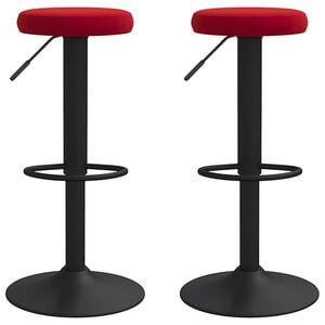 vidaXL Bar Stools 2 pcs Wine Red Velvet