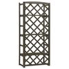 vidaXL Garden Trellis Planter with Shelves Grey 60x30x140 cm Solid Firwood