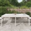 vidaXL Garden Table White 203.5x100x76 cm Solid Wood Pine