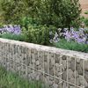 vidaXL Gabion Raised Bed Galvanised Steel 800x100x20 cm