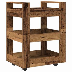 vidaXL Kitchen Trolley Oak Wood 60 x 45 x 80 cm Engineered Wood
