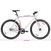 vidaXL Fixed Gear Bike White and Black 700c 55 cm