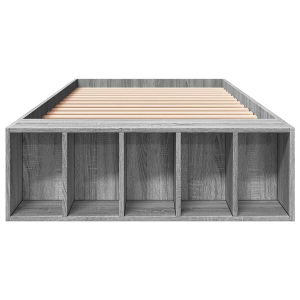 vidaXL Bed Frame without Mattress Grey Sonoma 90x190 cm Single