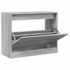 vidaXL Shoe Cabinet Grey Sonoma 80x34x63 cm Engineered Wood