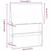 vidaXL Upholstered Headboard Taupe 75 cm Solid Pine Wood