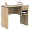 vidaXL Desk with Drawer Sonoma Oak 90 x 49 x 75 cm Engineered Wood