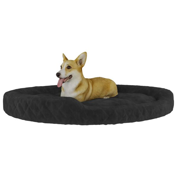 vidaXL Dog Bed Black 110x90x23 cm Plush