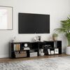 vidaXL TV Cabinet High Gloss Black 149x30x52 cm Engineered Wood