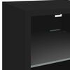vidaXL 4 Piece TV Wall Units with LED Black Engineered Wood