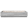 vidaXL Bed Frame with LED without Mattress Grey Sonoma 160x200 cm