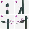 vidaXL Fence Post 13 pcs Green Steel